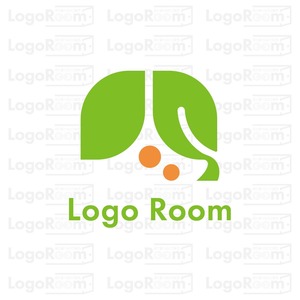 No885 葉っぱと肺のロゴ【葉っぱ、肺、自然、ナチュラル、優しい、クリニック、接骨院、エコ、医療、ケア、ないか、循環器】