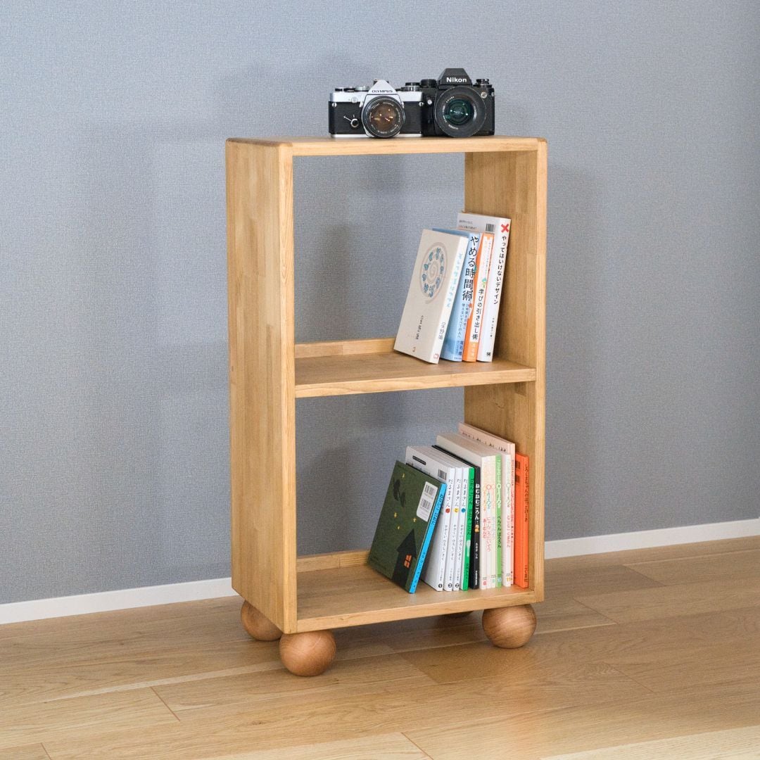 子供部屋用本棚 角丸デザイン|H74.4cm×W40cm