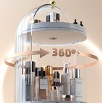 メイクボックス コスメボックス 透明カバー付き 360度回転 お菓子入れ 引き出し付き 化粧品収納ボックス 大容量 化粧品 収納 メイクケース 化粧品入れ 多機能 コスメ アクセサリー ジュエリー 乳白色透明カバー 黒色透明カバー
