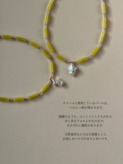 Pistachio & Pearl Mix Beads Necklace［BZN38］