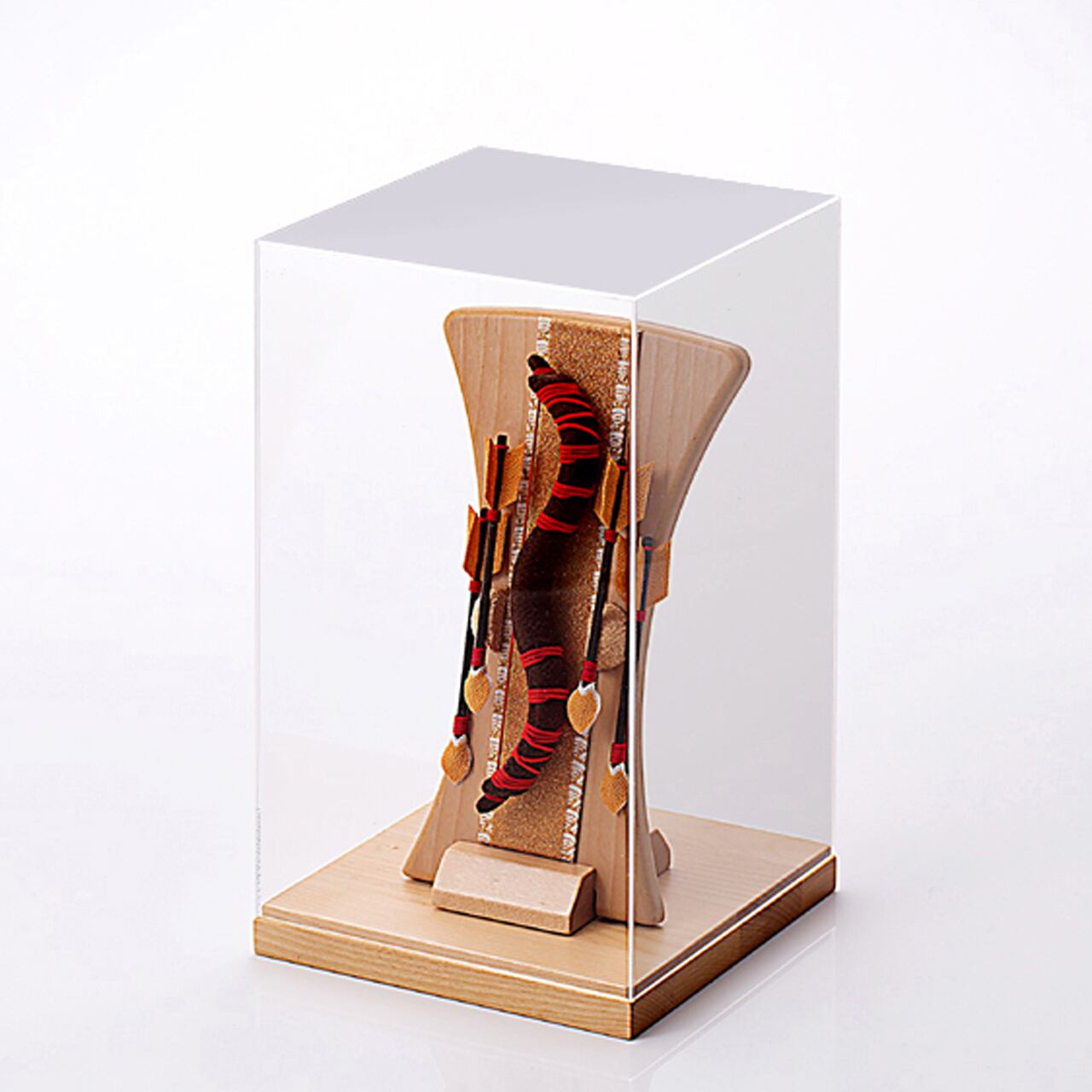 赤破魔弓飾 破魔弓飾り E2538 破魔弓23B(赤紐)｜初正月｜省スペース