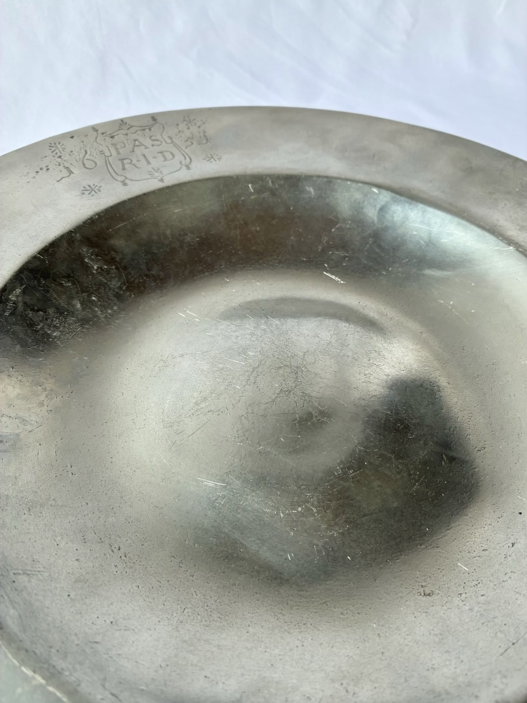 NORWAY Antique “Askvoll Brug”Pewter Tray | CARBOOTS