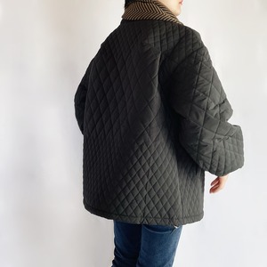 Quilting volume sleeve coat (black)