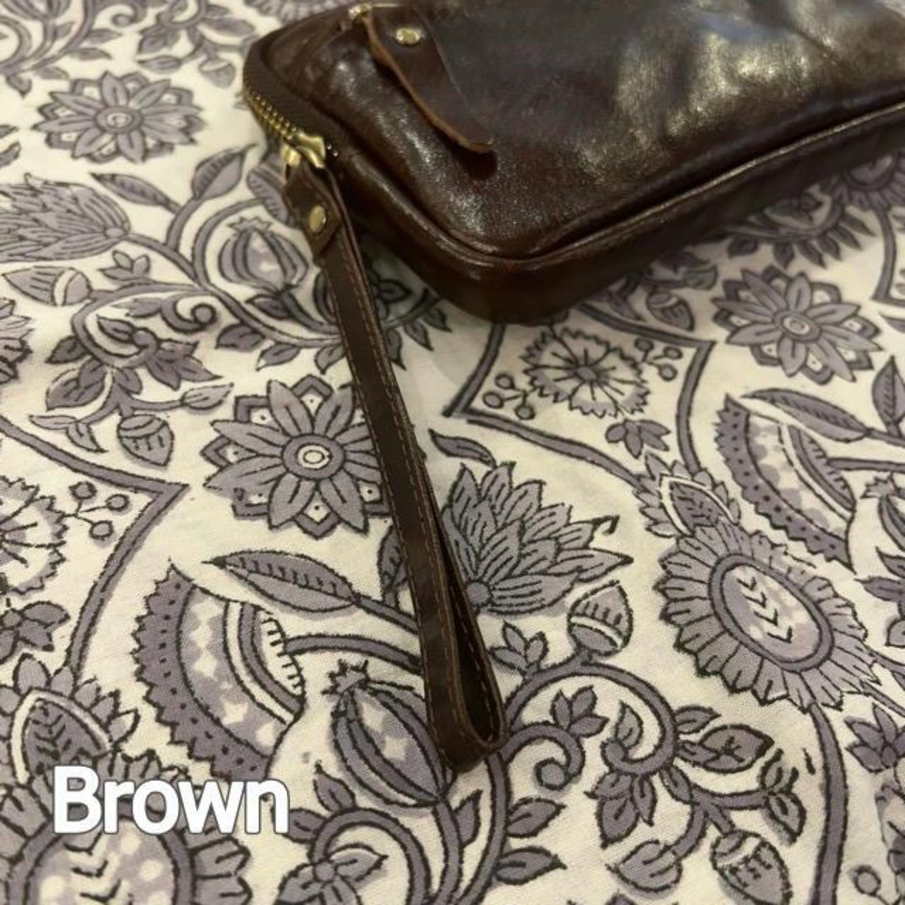 TOPANGA Accessory　Leather pouch with pockets 2Color　ポケット付きレザーポーチ　ブラック　ブラウン　ポーチ　ウォレット　ギフト　プレゼント