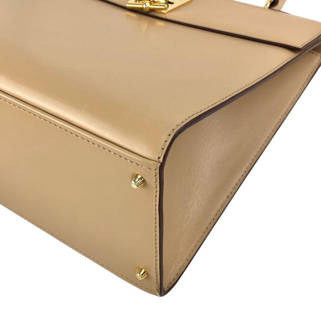 CELINE セリーヌ ハンドバッグ ベージュ ガンチーニ レザー vintage ヴィンテージ オールド fz83cr