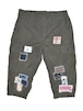 NETSU − Brown Patchwork Cropped Pants