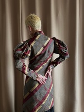 china design puff sleeve dress-4057-3