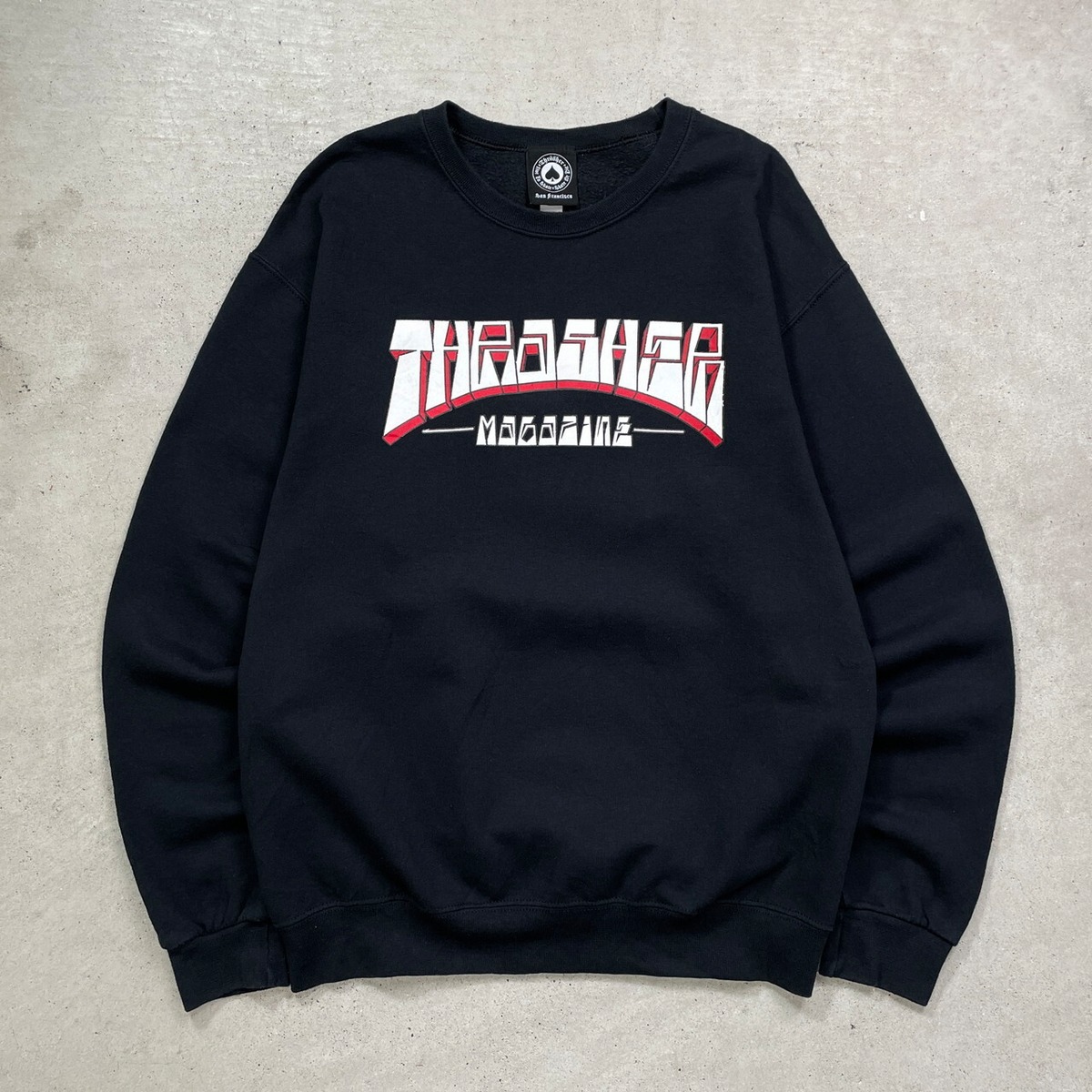 00年代 THRASHER スラッシャー ビッグロゴプリント スウェットシャツ 