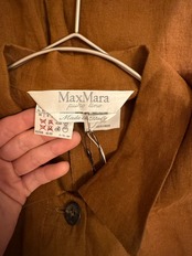 Max Mara made in Italy ブラウンリネンオールインワン