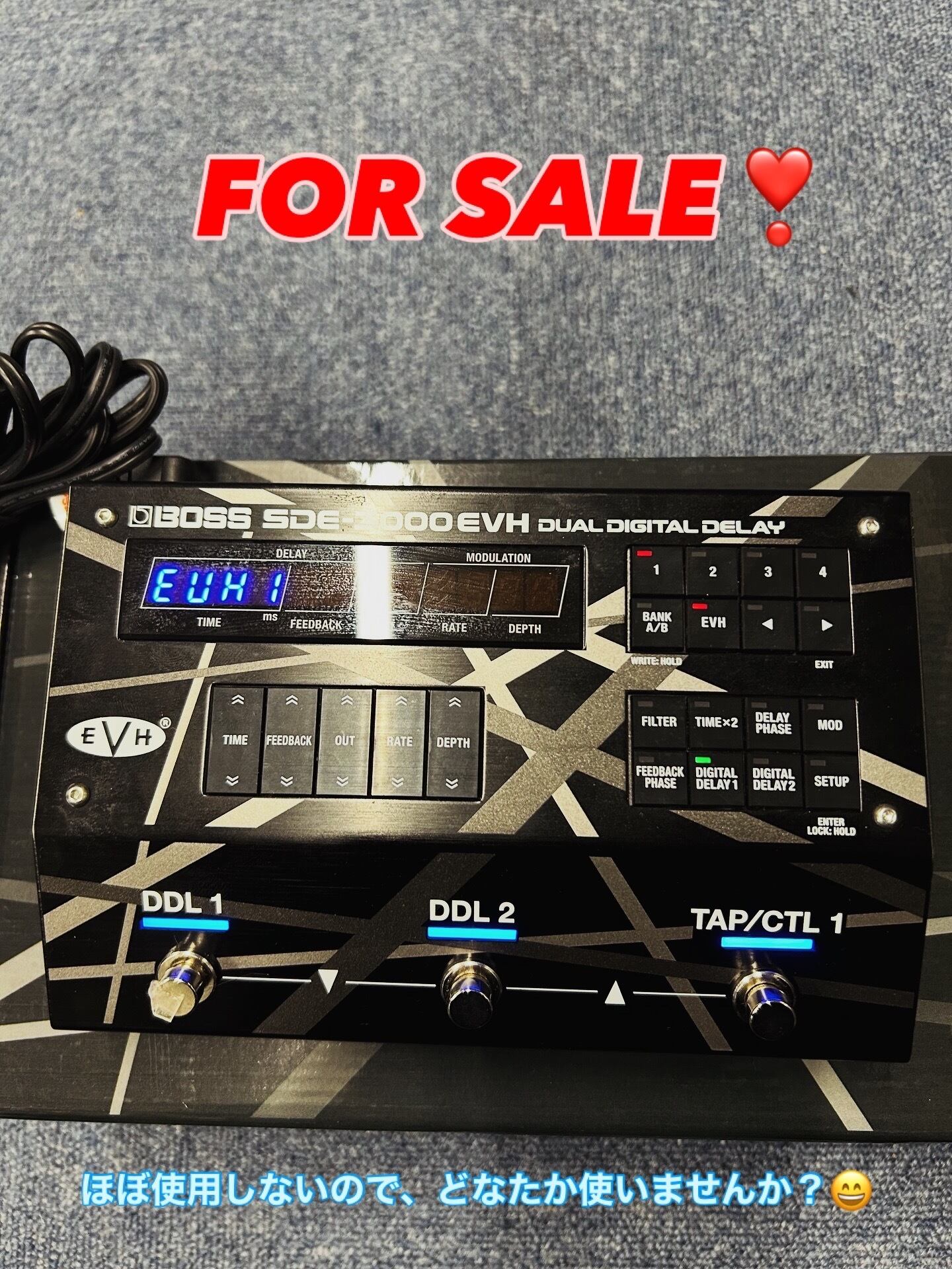 新品同様！BOSS SDE-3000 EVH ボス デジタルディレイ ギター