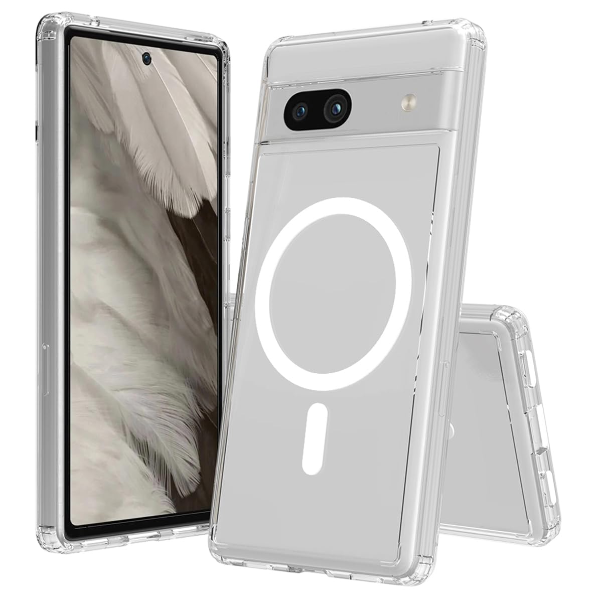 対応 Google Pixel 7A ケース カバー 透明シェル 3倍米軍MIL規格 黄ばみ防止 ワイヤレス充電 耐衝撃 傷防止 軽量 マグネットスマホケース Qi2.2対応 最大25W高速充電 ピクセル 7Aケース ピクセル7A専用 SECXTGUGE7A