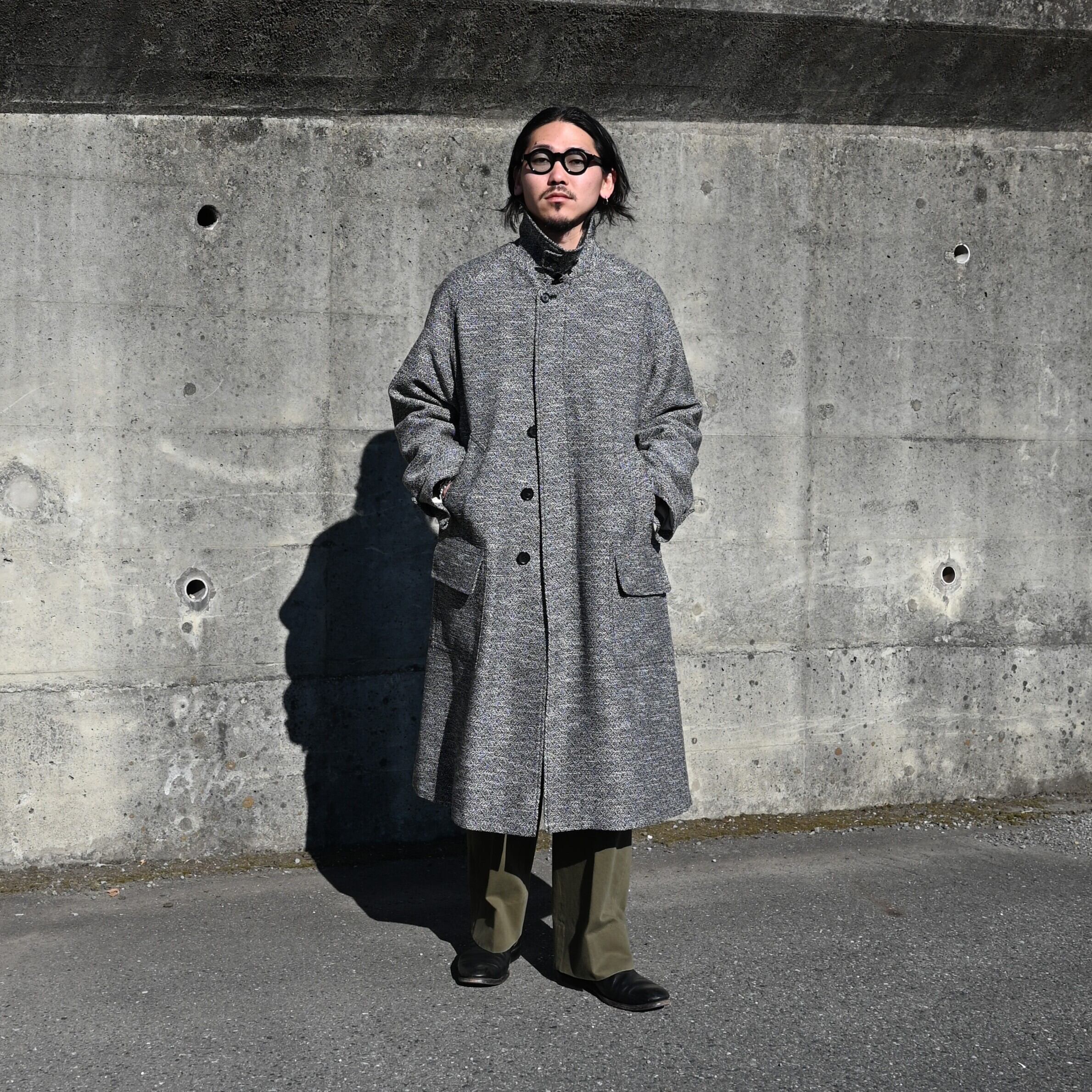 INTERIM / DOUBLE SIDED JACQUARD TWEED DEADSTOCK HYPER BIG HUNTING