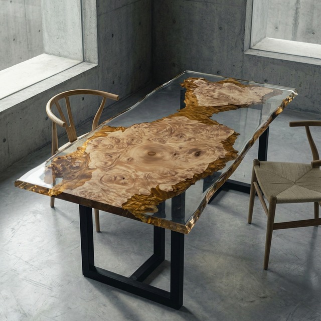 【Premium】栃（トチ）_2000×860×40_青山店_テーブル天板/レジン加工 211321 t001