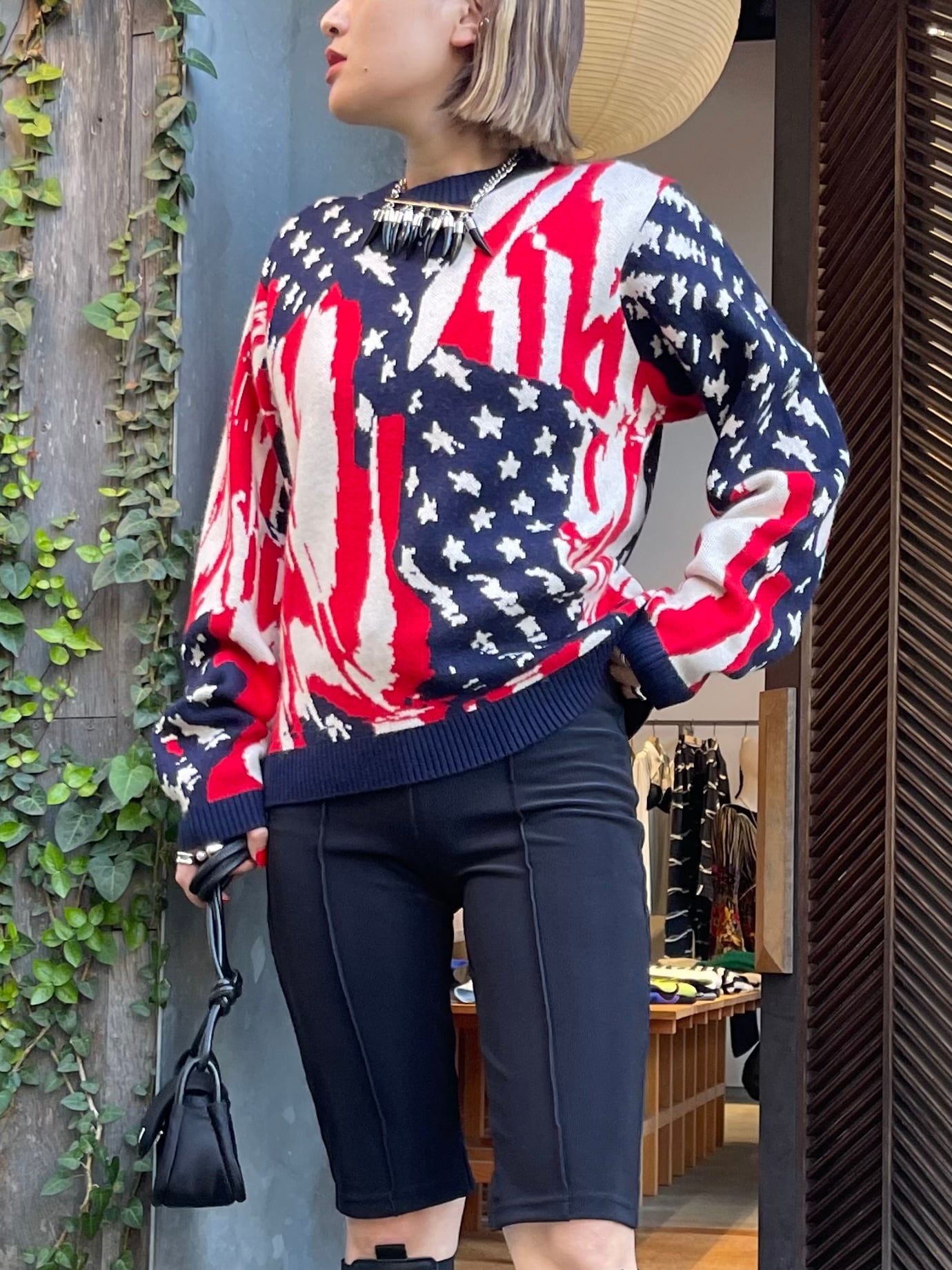 23AW】MASU エムエーエスユー / MARBLE FLAG SWEATER | TRENT