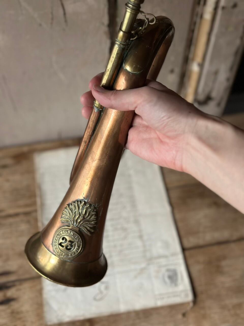 イギリス軍 ビューグル 信号用ラッパ | Brocante de La Cocotte