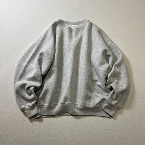 90s〜00s Hanes PREMIUM WEIGHT　無地　スウェット　トレーナー　ヘインズ　霜降りグレー 古着