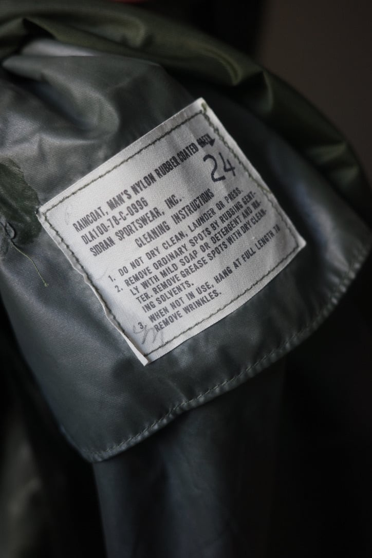 VINTAGE ヴィンテージ / US ARMY NYLON RUBBER RAINCOAT | genre