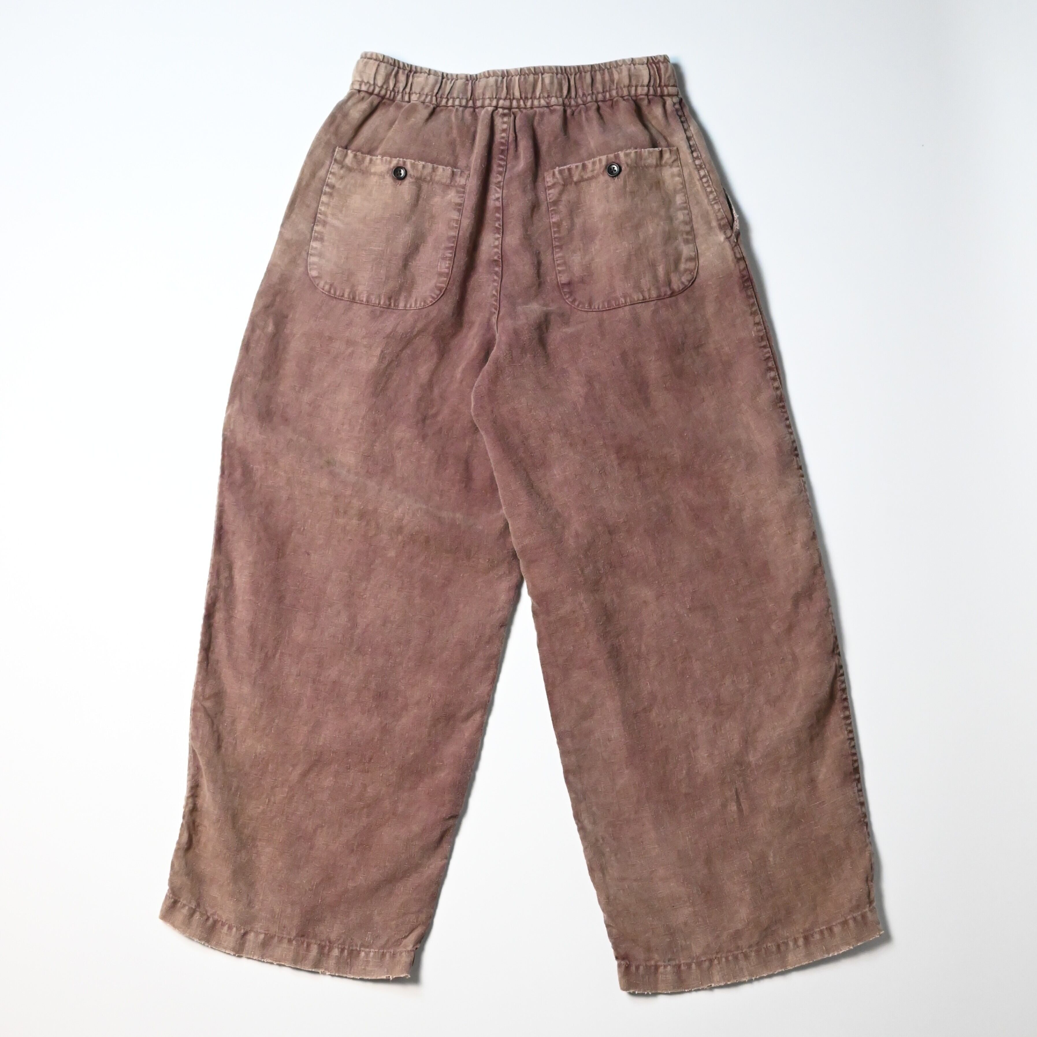 ANACHRONORM / FADED SULFUR DYED LINEN WIDE EASY PANTS | GANKO