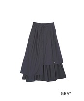 【直営限定ITEM】タックレイヤードスタイルスカート　CQ-49014H