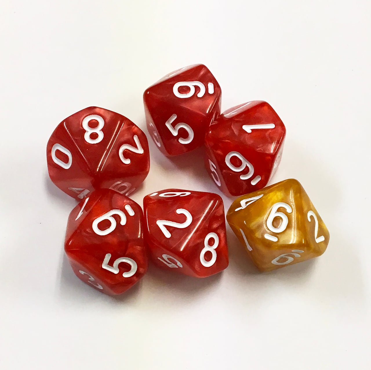 赤色D10ダイスセット | フロストグレイブ・ミニチュア・ゲーム・ショップ
