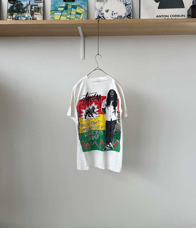 -Stussy- Vintage 80s Bob Marley Print T-Shirt