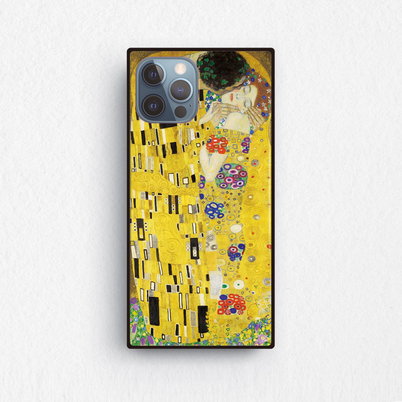 【グスタフ・クリムト】 ～The Kiss（1907-1908）～ 絵画スマホケースiPhone用 全機種対応 強化ガラス製