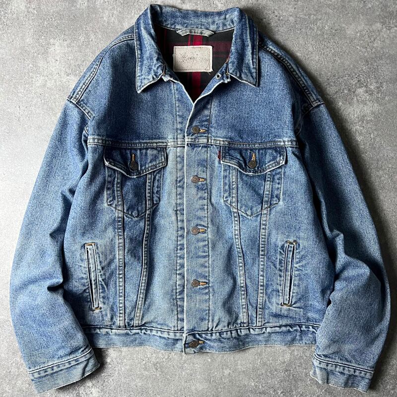 80s-90s old GAP デニムジャケット レザー　襟　切替　ヴェンテージ 90年代 OLD GAP オールドギャップ レザー襟 デニムジャケット メンズM