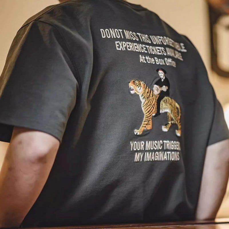 tiger round neck t-shirt A0328