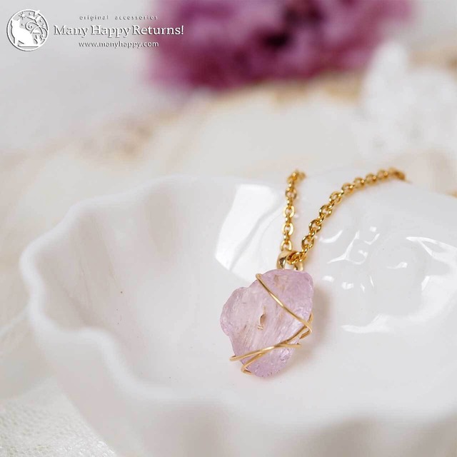 ｊ-174　ハートチャクラと共鳴☆クンツァイト☆K18ペンダントトップ