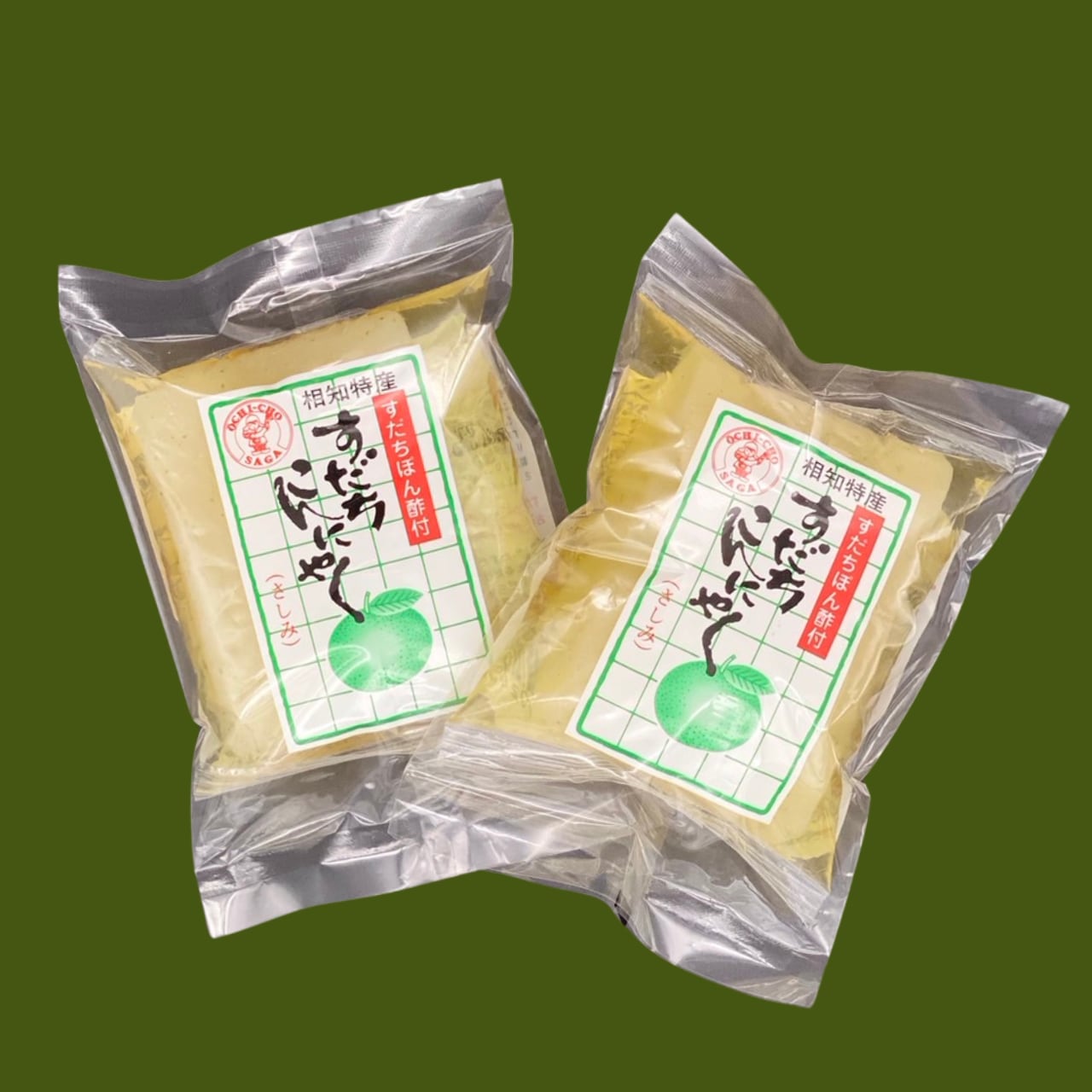 伝統的な能面4枚セット　san すだちこんにゃく すだち味ぽん酢付 | 有限会社サンフーズかじやま