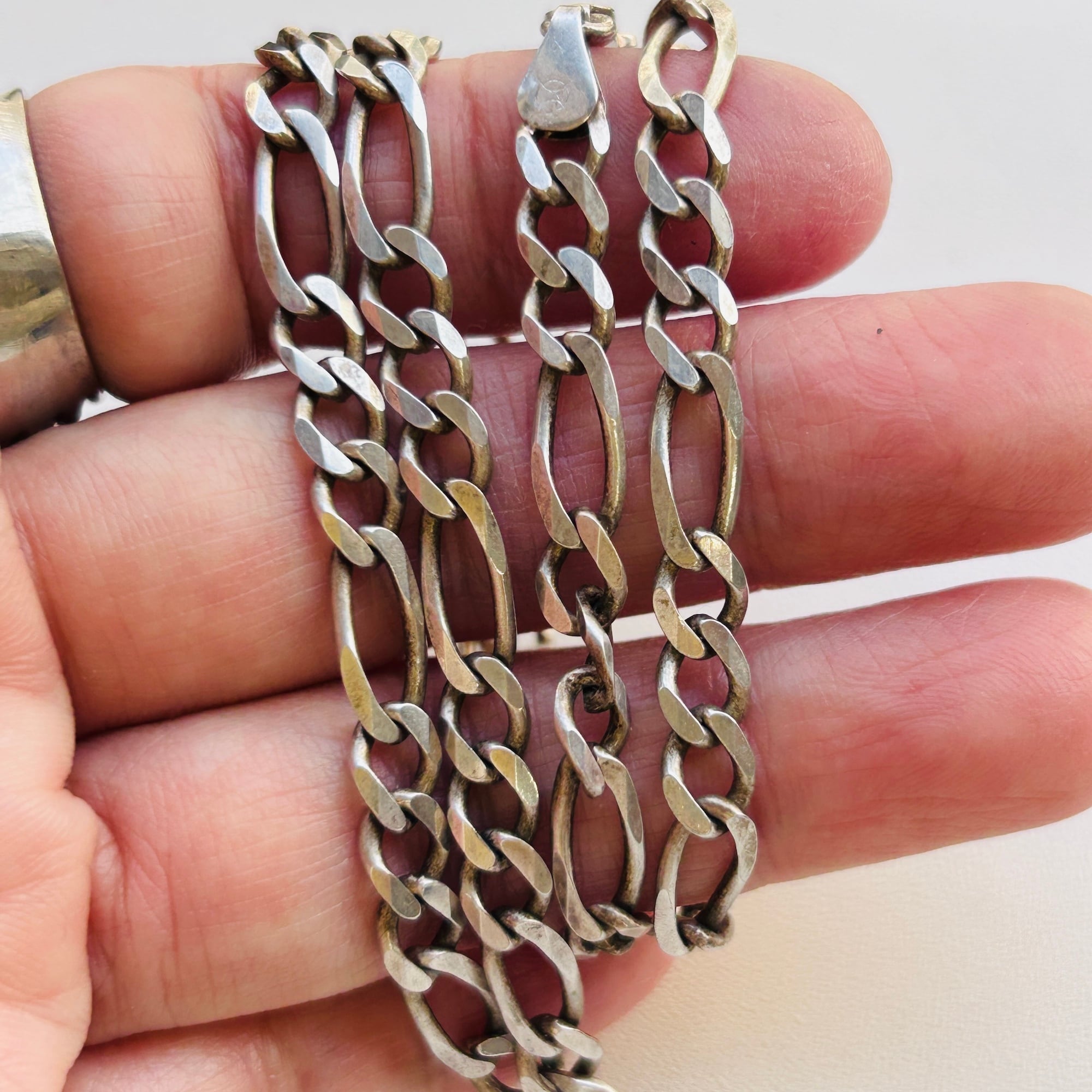 Italy シルバー925 フィガロチェーンネックレス（45.5cm） | Milo