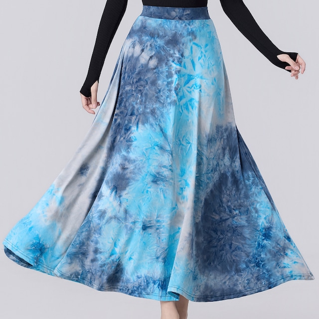 グラデーション フレア ロング スカート ds1022