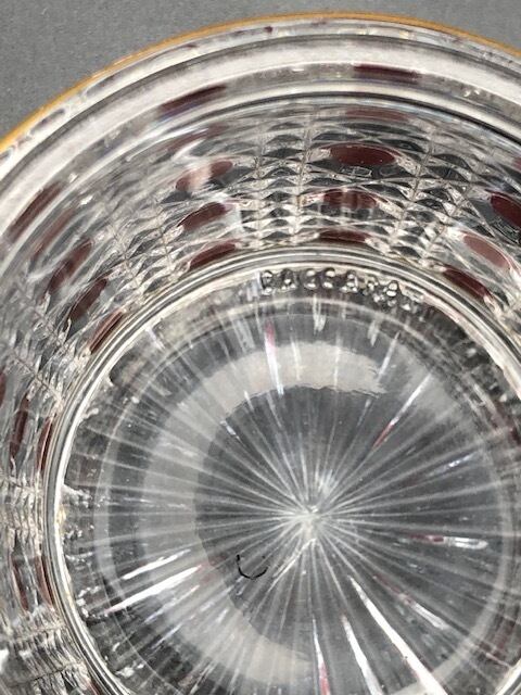 オールド・バカラ  19世紀 ディアマン・ピエーリー 赤色装飾&金彩 小物入れ オールド・バカラ (BACCARAT) 19世紀 ディアマン・ピエーリー 赤色装飾