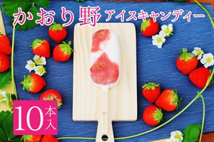 【１箱】CANDICEコラボ　かおり野いちご アイスキャンディ10本セット