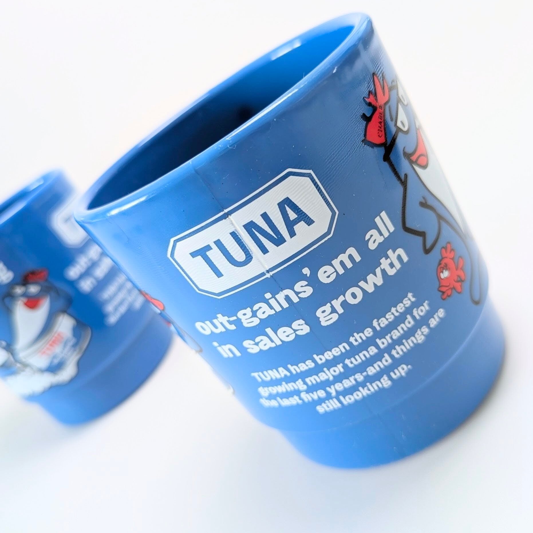 【 STACKING MUG /スタッキングマグ 】 Charlie the Tuna(チャーリー・ザ・ツナ)/ StarKist(スターキスト社) / プラカップ / MUG / ミルキーマグ / 積み重ねられるマグ〚アメリカン雑貨 アメトイ〛