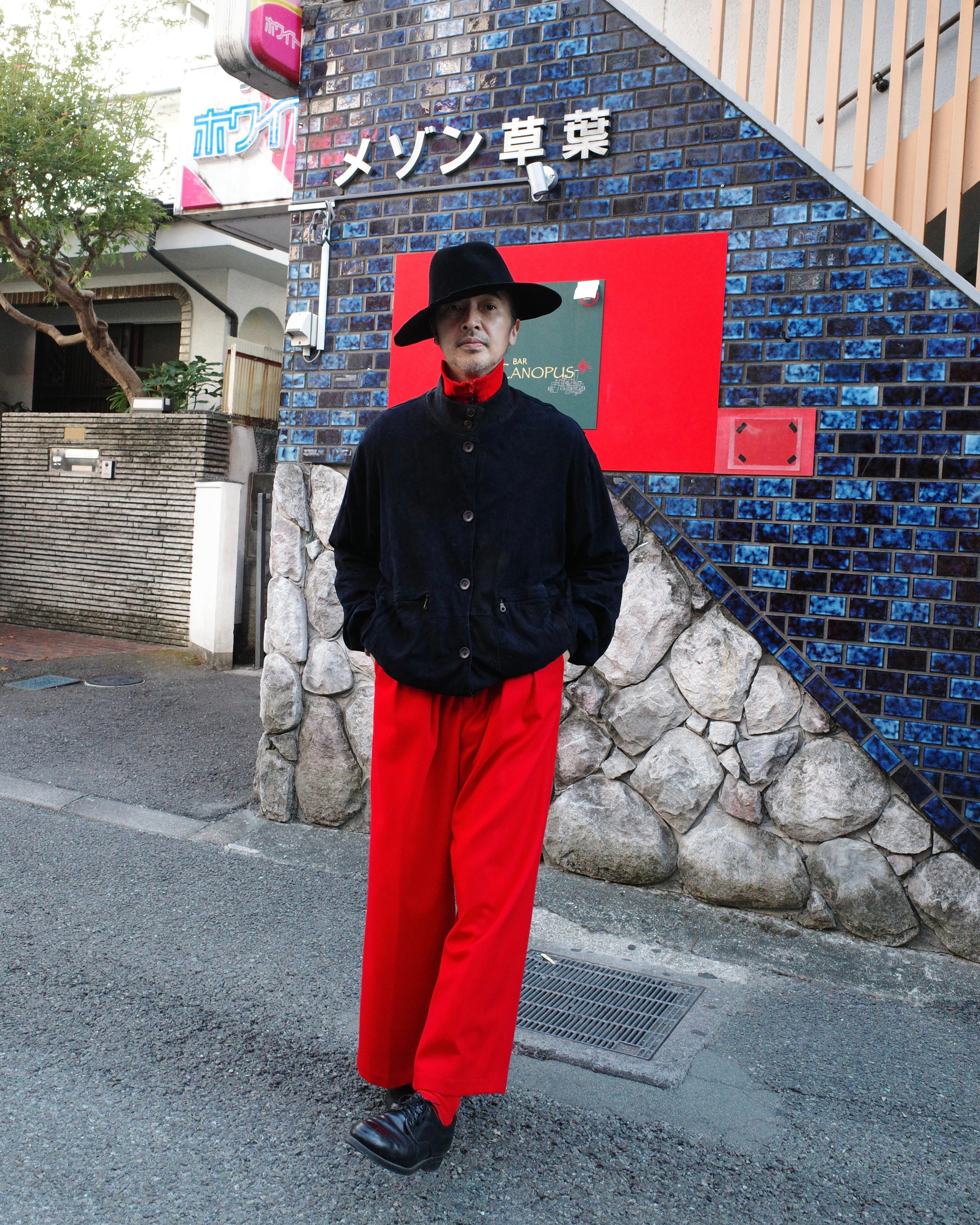 L/S Suede Black Leather Blouson