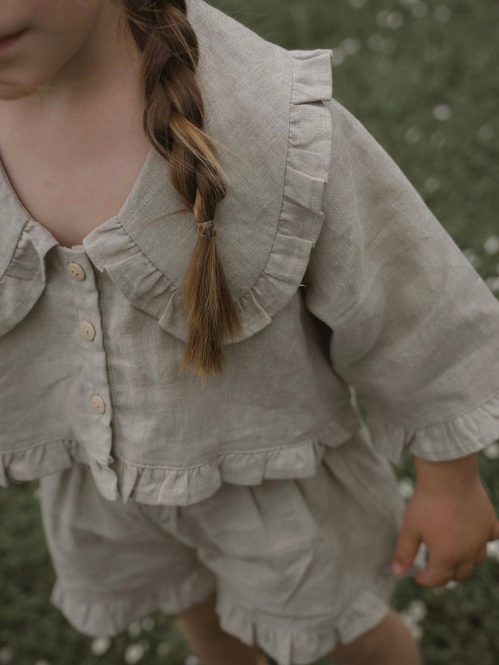 【即納/送料無料】son and daughter / 5-6y Carmen Linen Sets