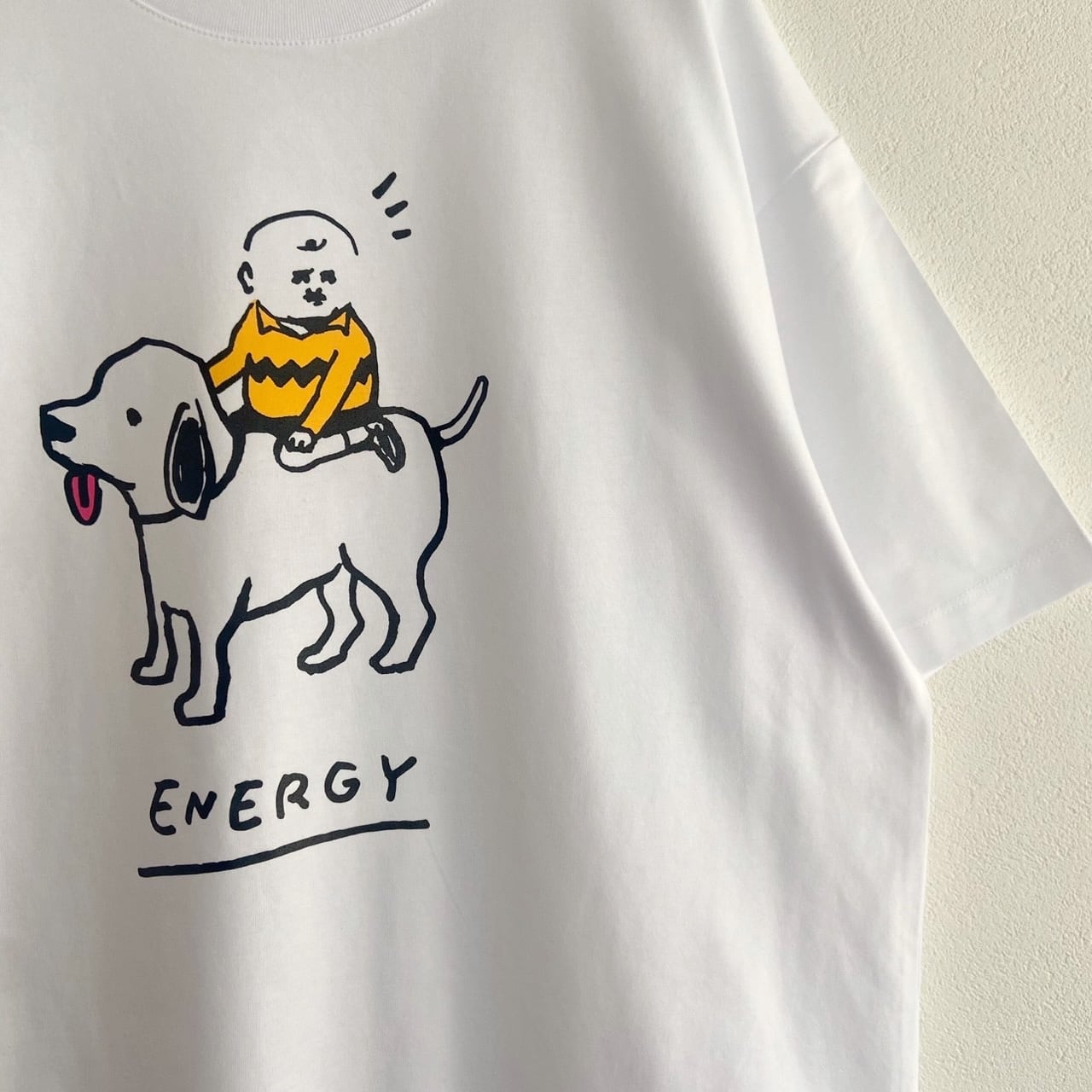 ENERGY」ボックスシルエットTシャツ（ホワイト） | YUKI HORIMOTO WEB