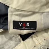 VAN JAC ヴァンヂャケット 裾ダブル ツータック スラックスパンツ サイズ W85 /チャコールグレー/メンズ