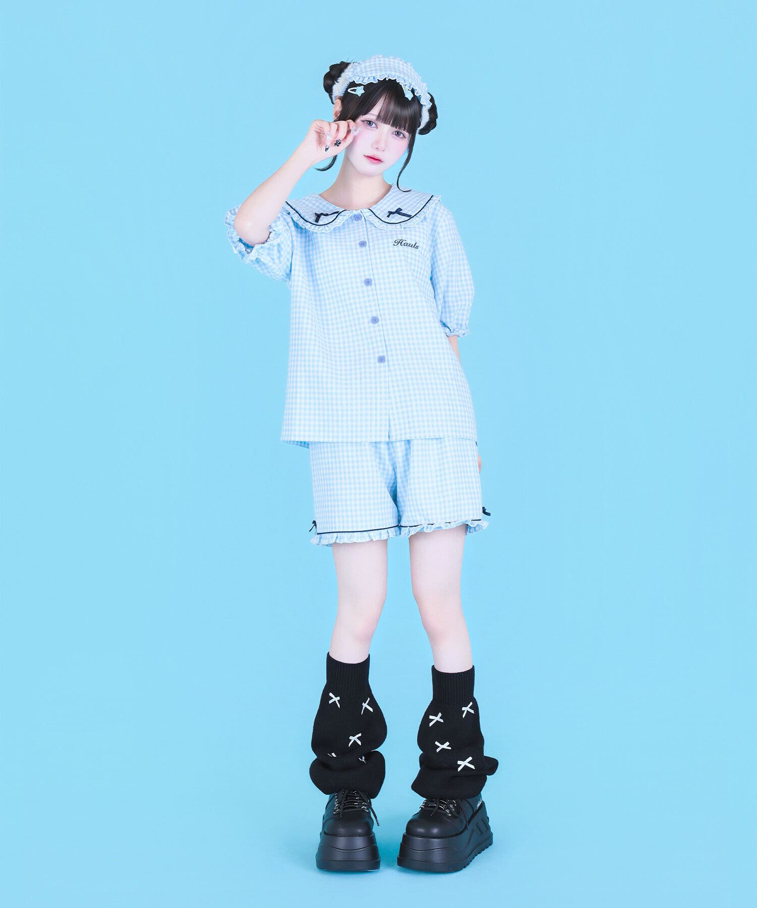 【こんにちは出品】Hauls お留守番界隈ルームウェア サックスブルー お留守番界隈♡ルームウェア | Hauls