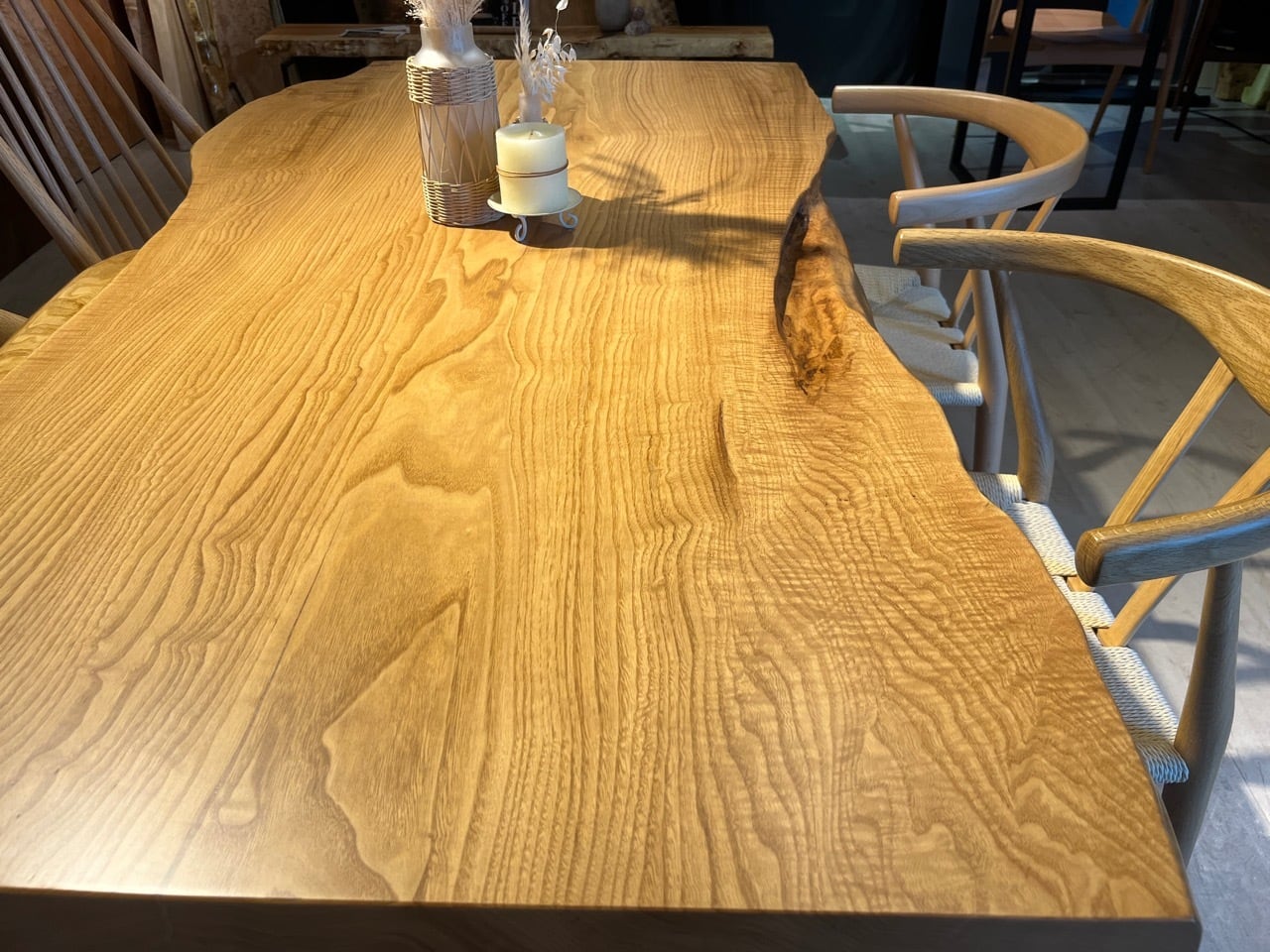 栗（クリ）_1600×770-840×50_青山店_テーブル天板/一枚板 20313 | 千年