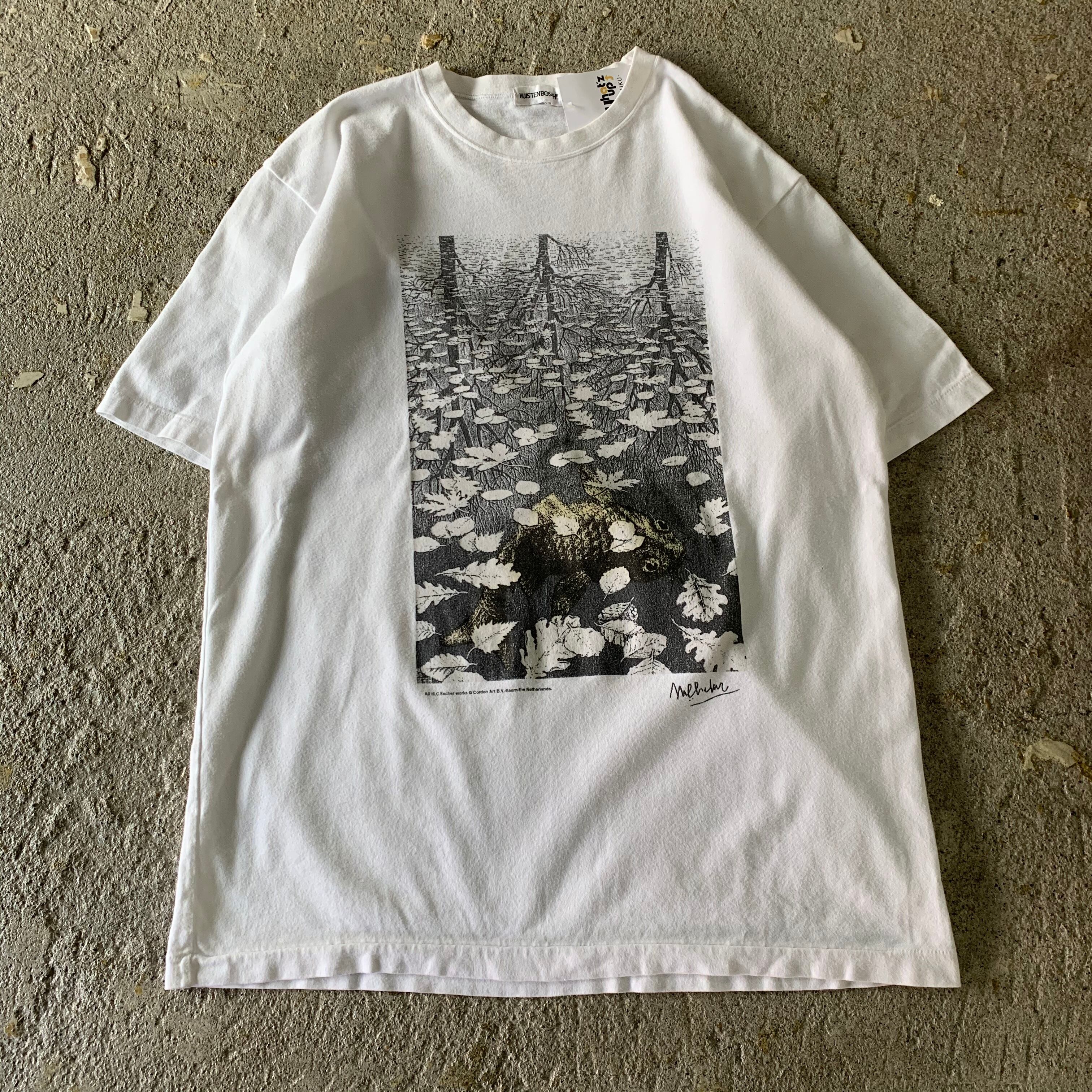 L 90s ヴィンテージ M.C. escher  Tシャツ　エッシャー