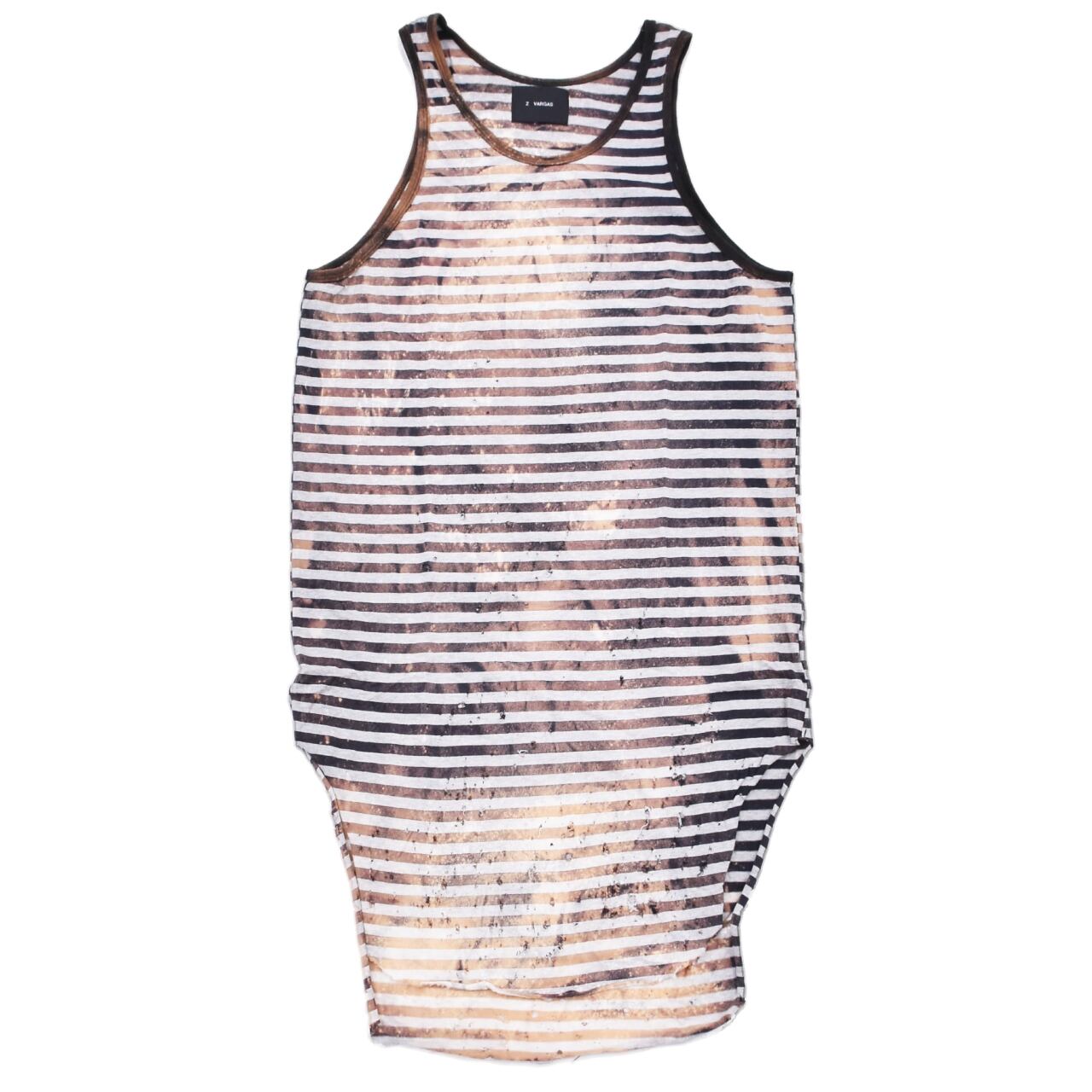 ZAC VARGAS Bleach Crash Border Long Tank Top | AYIN
