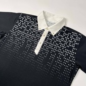adidas GOLF アディダス ゴルフ 柄入り BD 半袖 ポロシャツ サイズ L /ブラック/メンズ