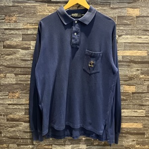 RALPH LAUREN POLO BEAR L/S POLO SHIRT BLUE 1990'S OLD