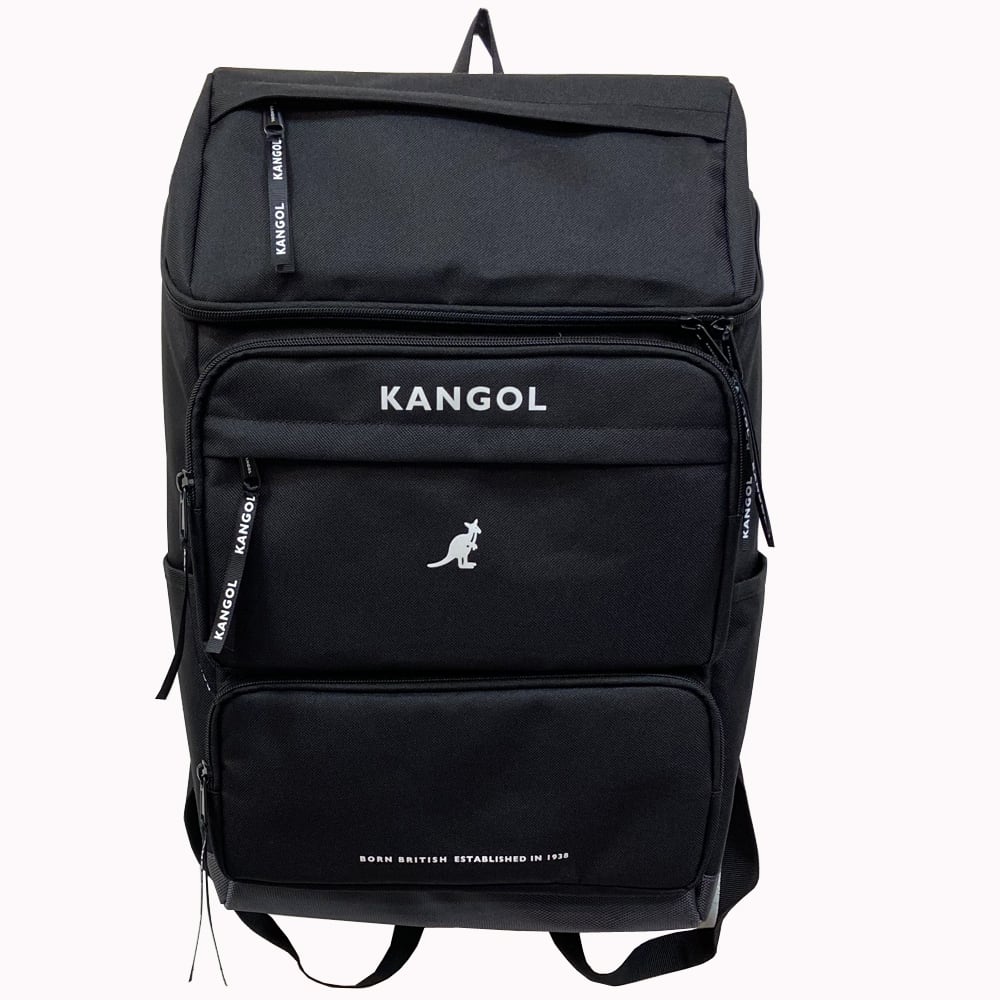 KANGOL (カンゴール) ビッグ ポケット スクエア リュック ブラック KGSA-BG00146 | FAITH powered by BASE