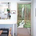 【受注生産】 のれん  滝と川辺  幅85ｘ丈150cm