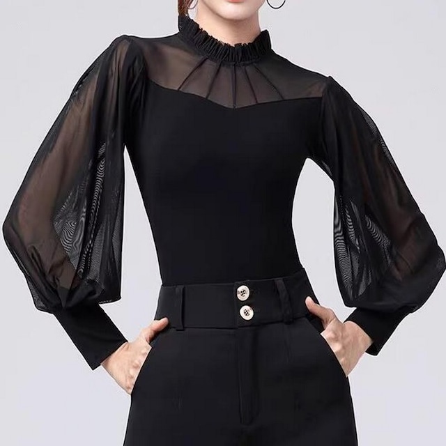 パフスリーブデザイン ダンス トップス ds0312