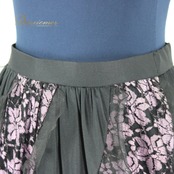 社交ダンス 衣装 スタンダード スカート レッスンウェア 女性用 レディース オールシーズン 黒 紫 ブラック系 パープル系 花柄 レース 練習着 ショート丈 スカート フェミニン ダンス衣装 ポリエステル 通気性 おしゃれ エレガント パーティー 可愛い