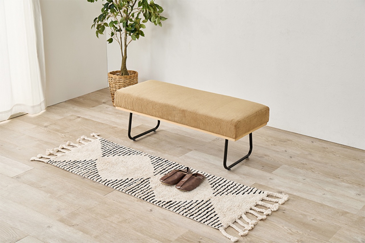 ベンチタイプ コーデュロイ ソファ